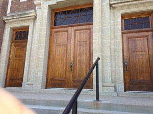 09 front doors wood building